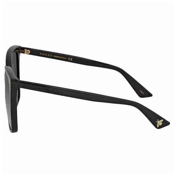 Gucci Black Gg0022s 001 Cat Eye Square Sunglasses - Picture 10 of 12